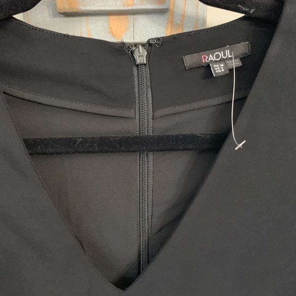 Raoul Black V Neck Long Sleeve Dress - Picture 6 of 8